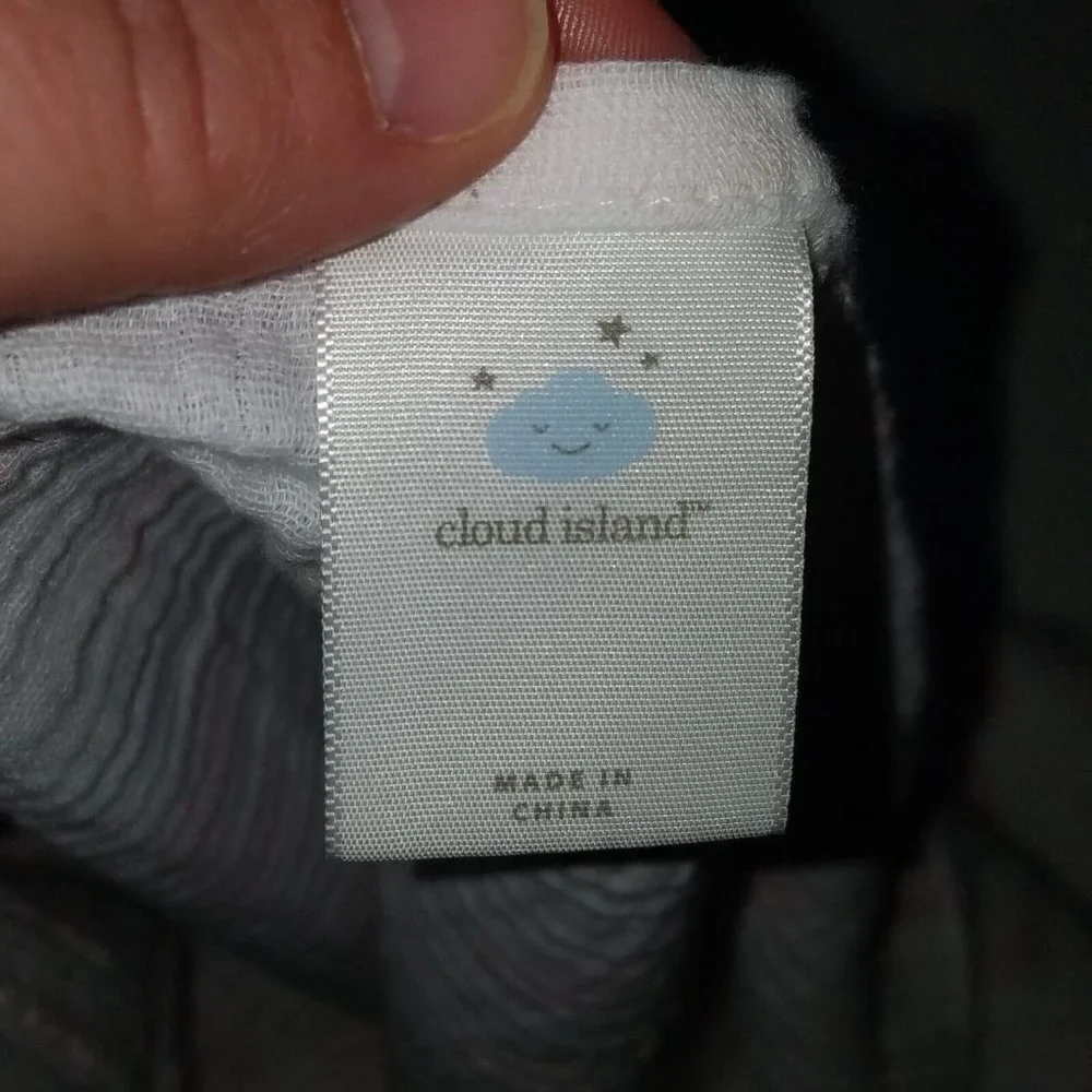 Cloud Island Pink White Animal Print Muslin Cotton Swaddle Blanket Baby Lovey